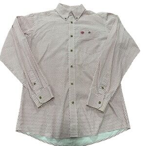 Wrangler Boys' Youth XL (14-16) Red Star Print Button Long Sleeve Shirt